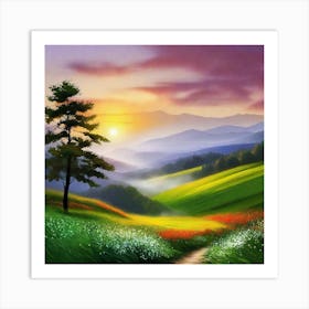 Landscape Painting 206 Art Print