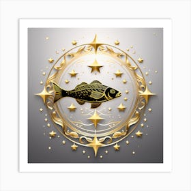 Zodiac symbol, Fish Art Print