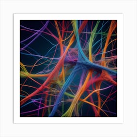 Abstract Neuronal Network Art Print