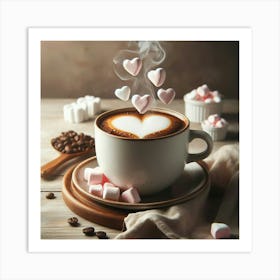 Heart Coffee Art Print