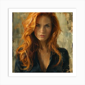 Red Haired Woman Art Print