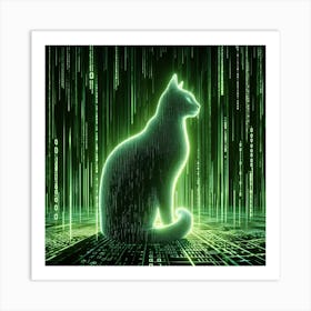 Glowing cat Art Print