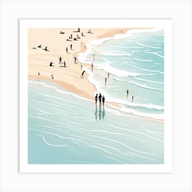 People On The Beach Art Print