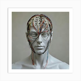 Wired Head Art Print