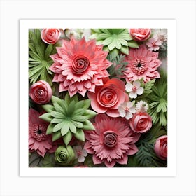 Paper Flowers 23 Art Print