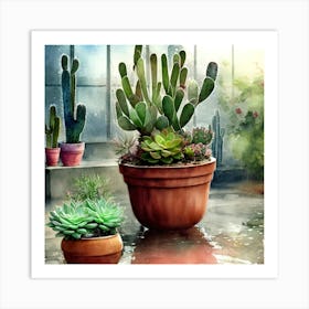 Cacti And Succulents 17 Art Print