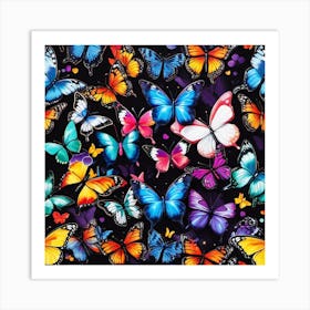 Colorful Butterflies 33 Art Print