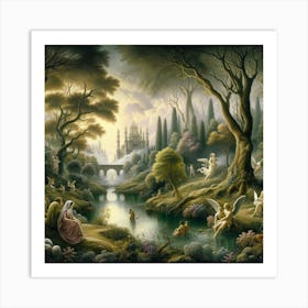 Angels In The Forest Art Print