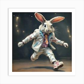 Rabbit In A Suit 3 Art Print