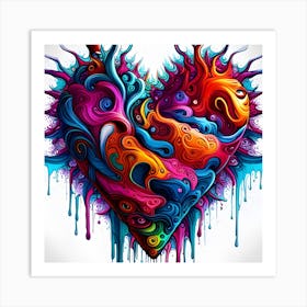 Heart Of Psychedelic Art Art Print