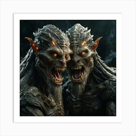 Two Demons Art Print