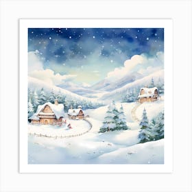 Winter Canvas Bliss Art Print