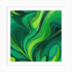 Default Green Abstract Art 2 Art Print