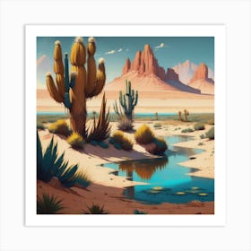 Desert Oasis Art Print