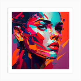 Abstract Woman Portrait Fine Art Style Art Print