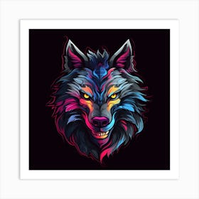 Colors Wolf Art Print