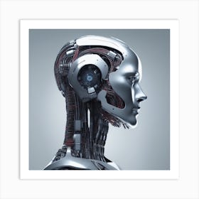 Robot Head 1 Art Print