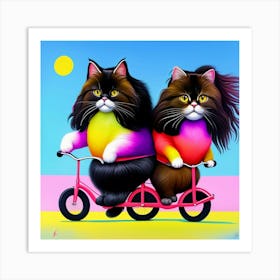 Whimsical - Cats Art Print