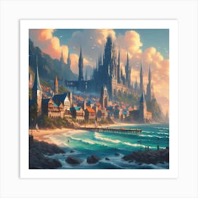 Beachside Town 13 Art Print