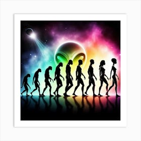 Evolution Of Man 2 Art Print