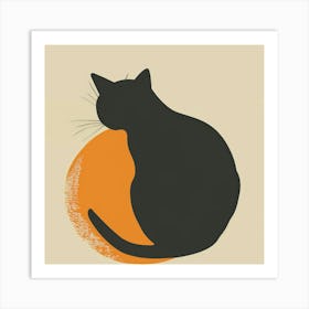 Cat On The Moon 1 Art Print