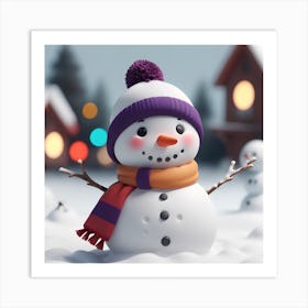 Snowman 4 Art Print