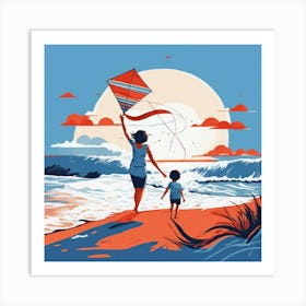 Kite Flying Art Print