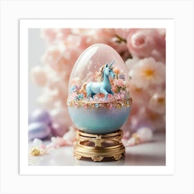 Unicorn Easter Egg Art Print