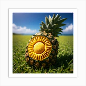 Pineapple On The Grass Art Print