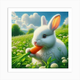 Bunny In The Meadow Art Print