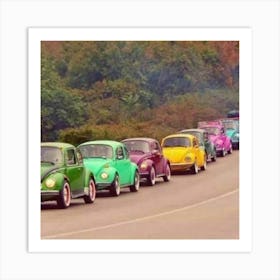 Vw Beetle Parade Art Print