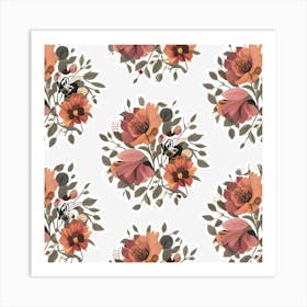 Floral Pattern 1 Art Print