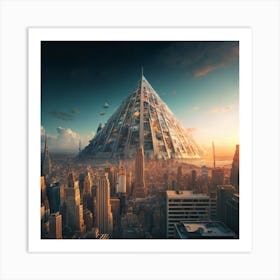 Pyramids In The Sky Art Print