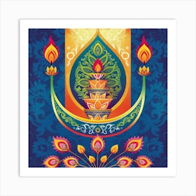 Onam Inspired Banner Texture With Rangoli Design 171840 Art Print