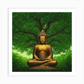 Buddha In The Forest Art Print