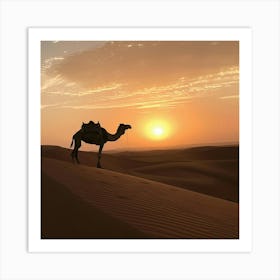 Stockcake Desert Sunset Silhouette 1719975213 2 Art Print