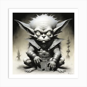 Yoda Troll Art Print