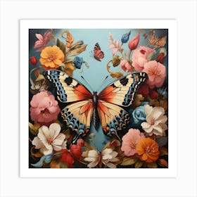 Animal Painting Butterfly Art Print 1 Art Print