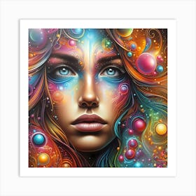 Psychedelic Woman 2 Art Print