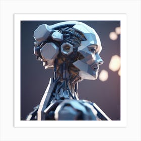 Futuristic Female Robot 25 Art Print