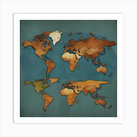 World Map Stock Videos & Royalty-Free Footage Art Print