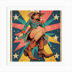 Cowgirl Art Print