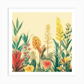 Tropical Flowers Art 3 Art Print