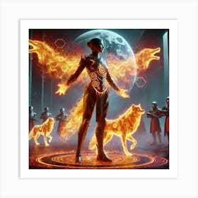 Zora Ashheart Yang Fire Communion Scifi Art Print