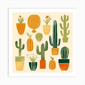 Cactus Print 10 Art Print