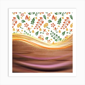 Floral Background Abstract Pattern Art Print