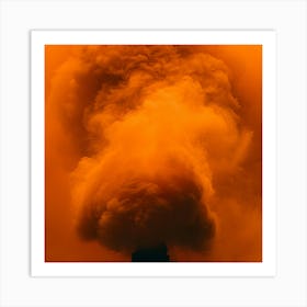 Smoke Billowing From A Chimney Art Print