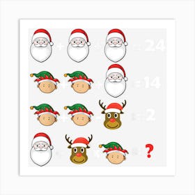 Math Teacher Christmas Order Of Operations Quiz Funny 1 Art Print