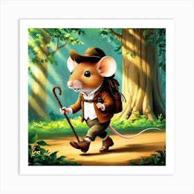 Mouse In The Woods 1 Art Print