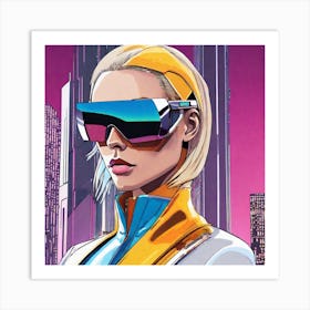 Futuristic Woman 4 Art Print